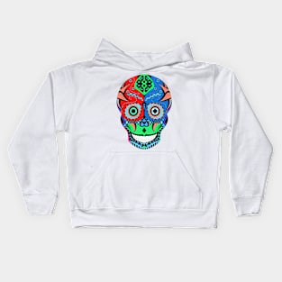 marvelous skeleton catrina happy face ecopop art Kids Hoodie